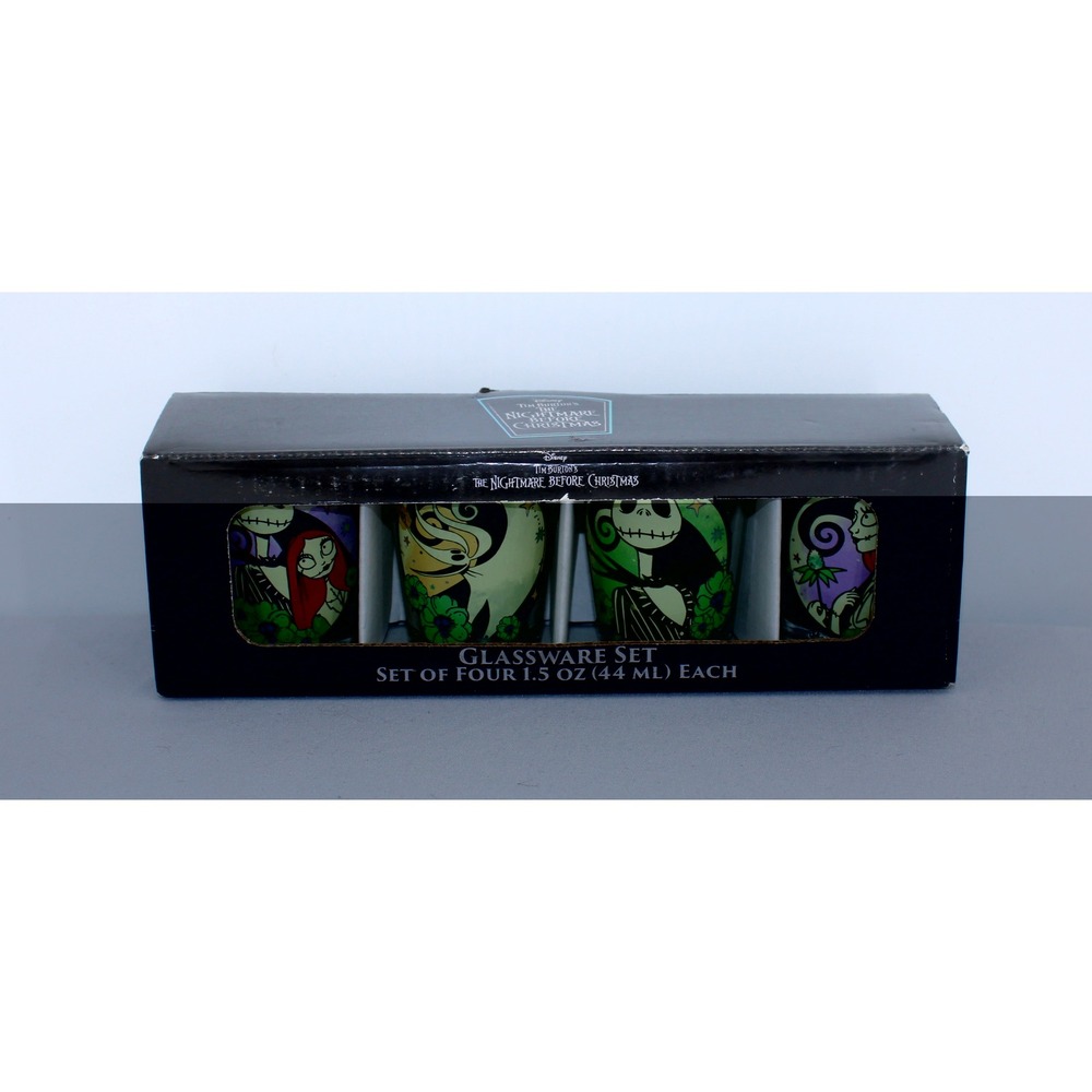 Disney Tim Burton's Nightmare Before Christmas Shot Glass Set of 4 New
